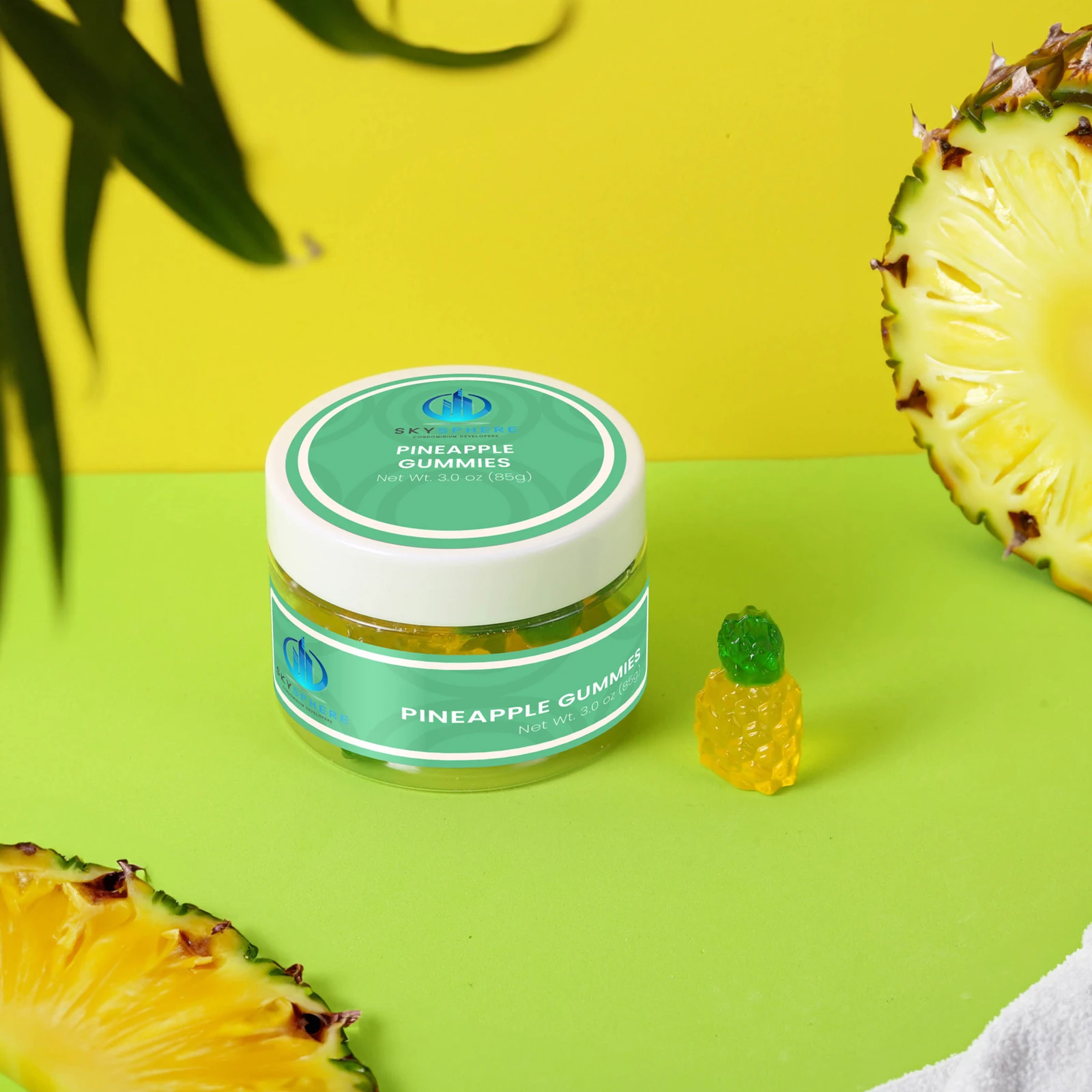 Pineapple Gummies in a Jar