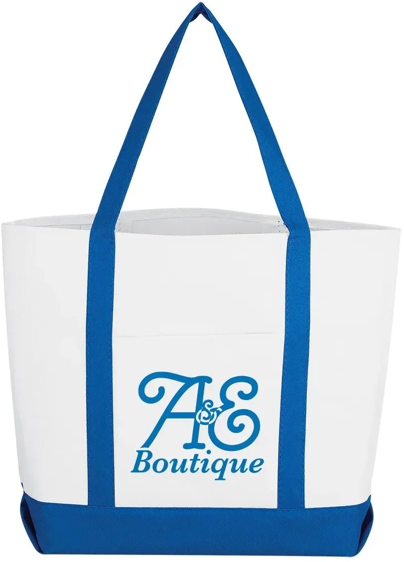 Logo Pocket Shopper Tote Bag