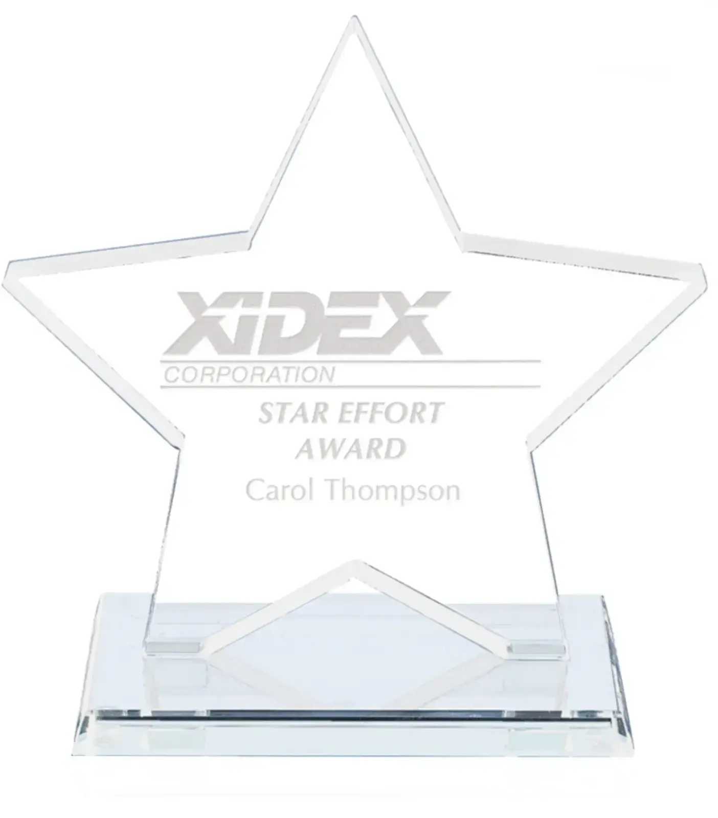 6" Custom Star Performance Award with Aquashaped Starfire Design