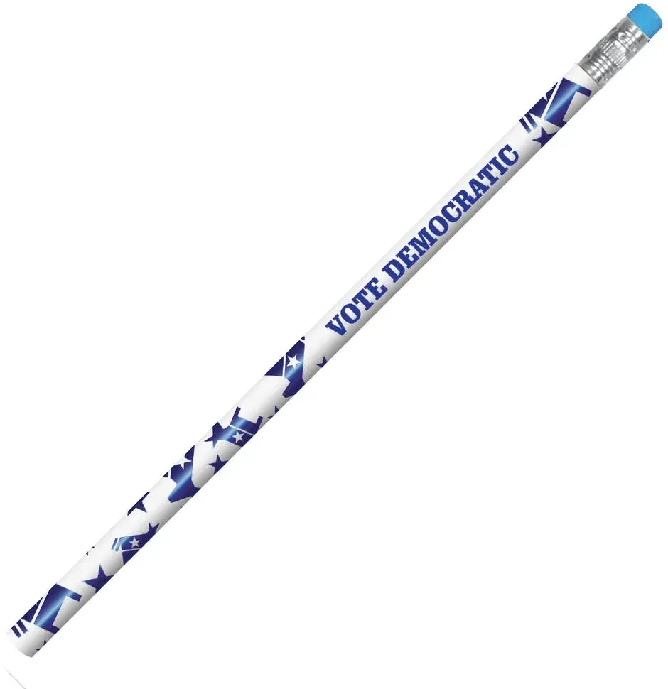 Democrat #2 Graphite Foil Pencil with Custom Imprint for Political Events