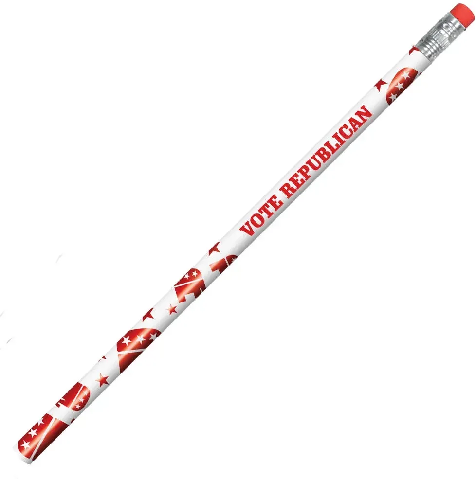 Political Foil Pencil - Republican