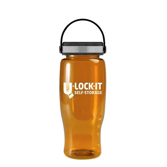 Custom Poly-Pure - 27 oz. Transparent Bottle with EZ-Grip Lid