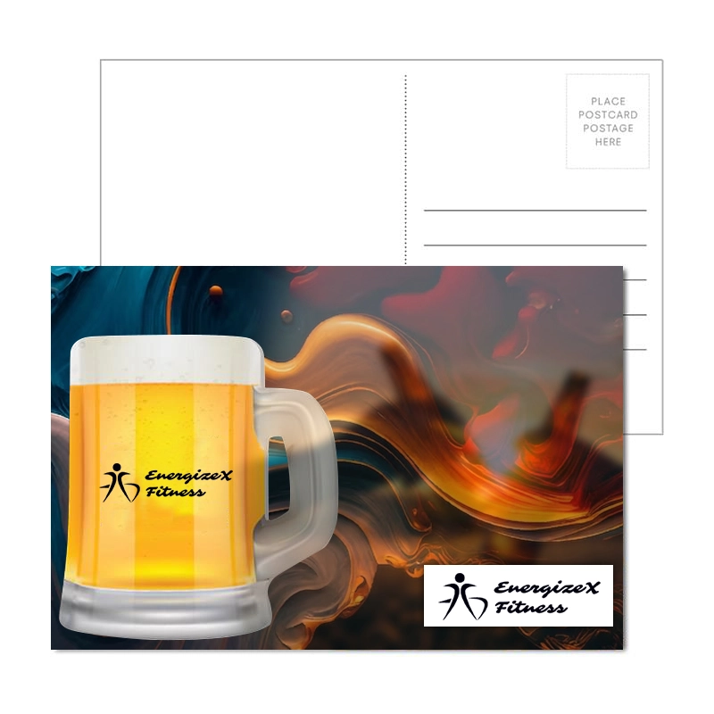 Post Card with Full Color Beer Mug Coaster