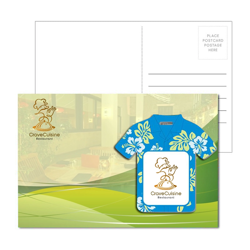 Post Card With Full-Color Hawaiian Shirt Luggage Tag