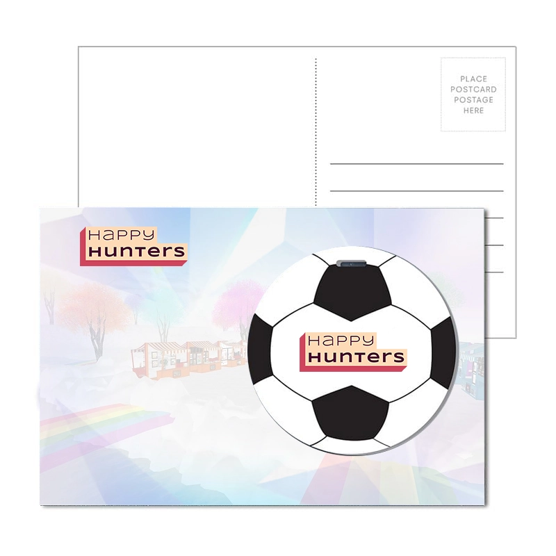 Post Card With Full-Color Soccer Luggage Tag