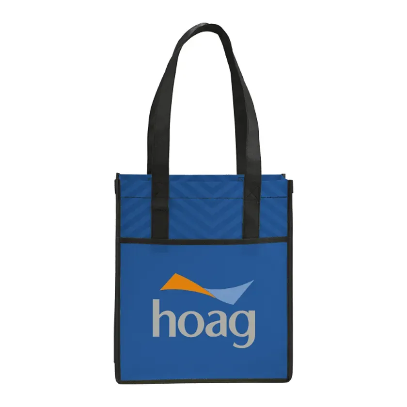 Custom Chevron Non-Woven Shopper Tote
