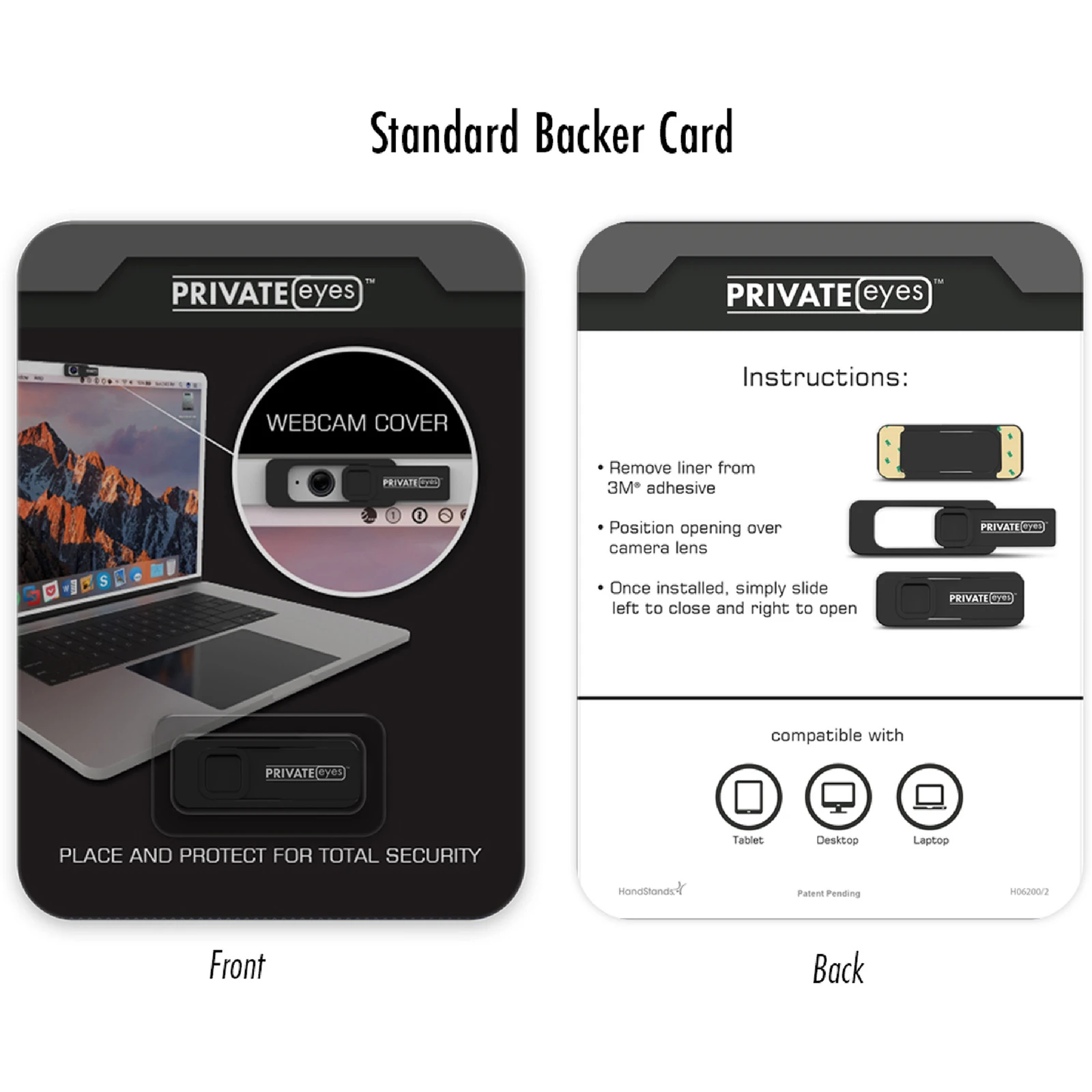 Private Eyes™ Webcam Cover Blister Pack (Webcam Cover Only)