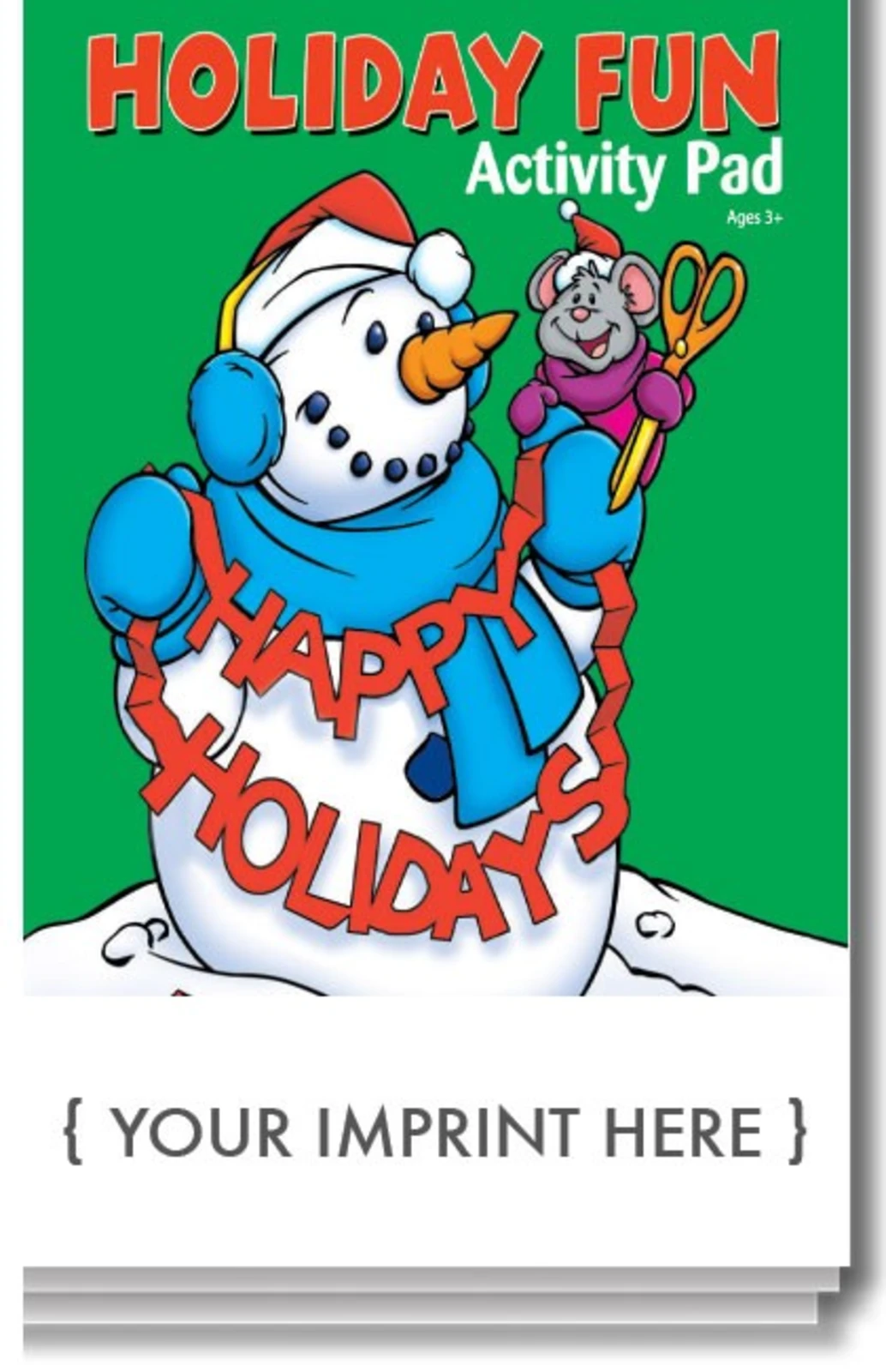 Promotional Happy Holiday Kids Activity Pad - FSC Certified Paper