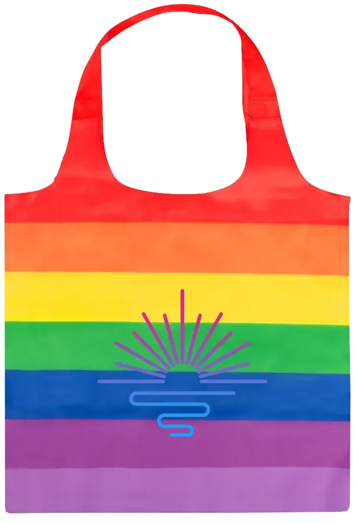 Personalized Rainbow Tote Bag