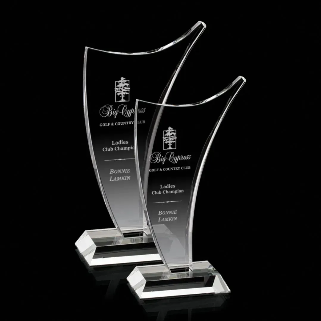 Crystal Custom Reading Award, 2 Sizes