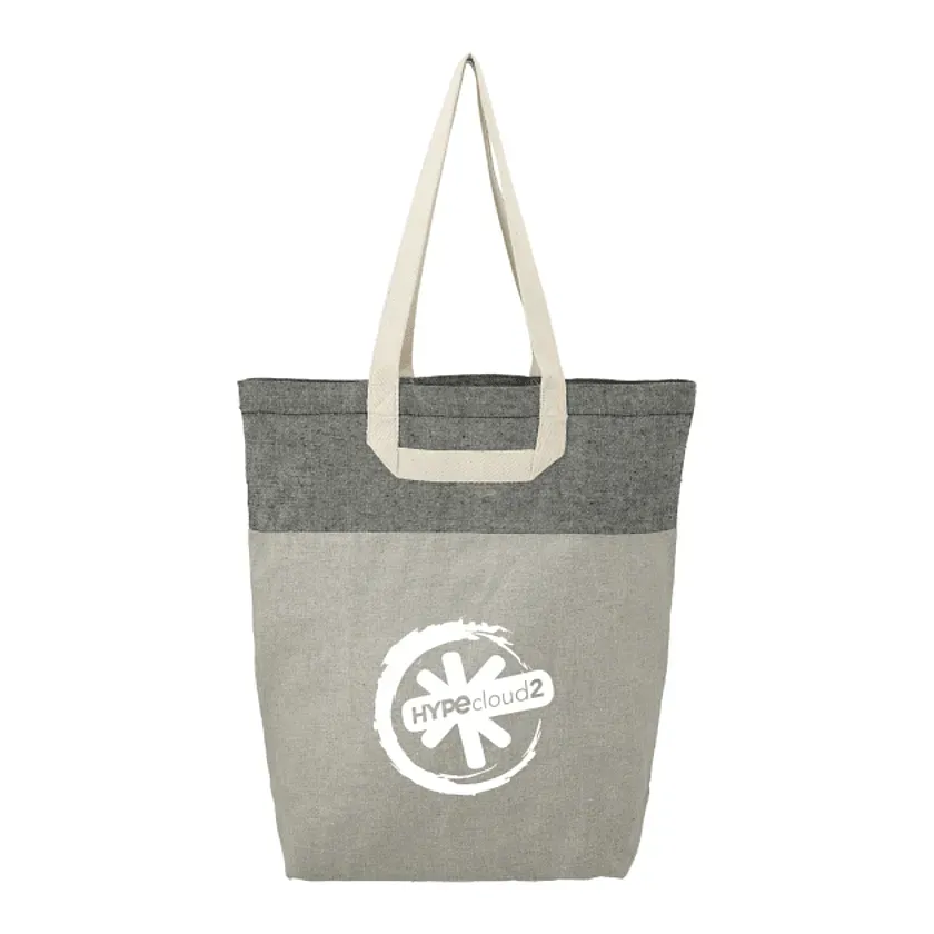 Custom Eco-Friendly Recycled Cotton Book Tote with U-Handle
