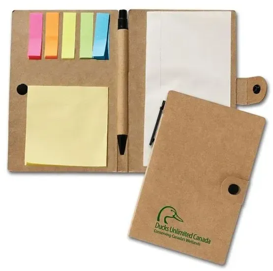 Recycled Jotter W/Post A Note & Flag Set