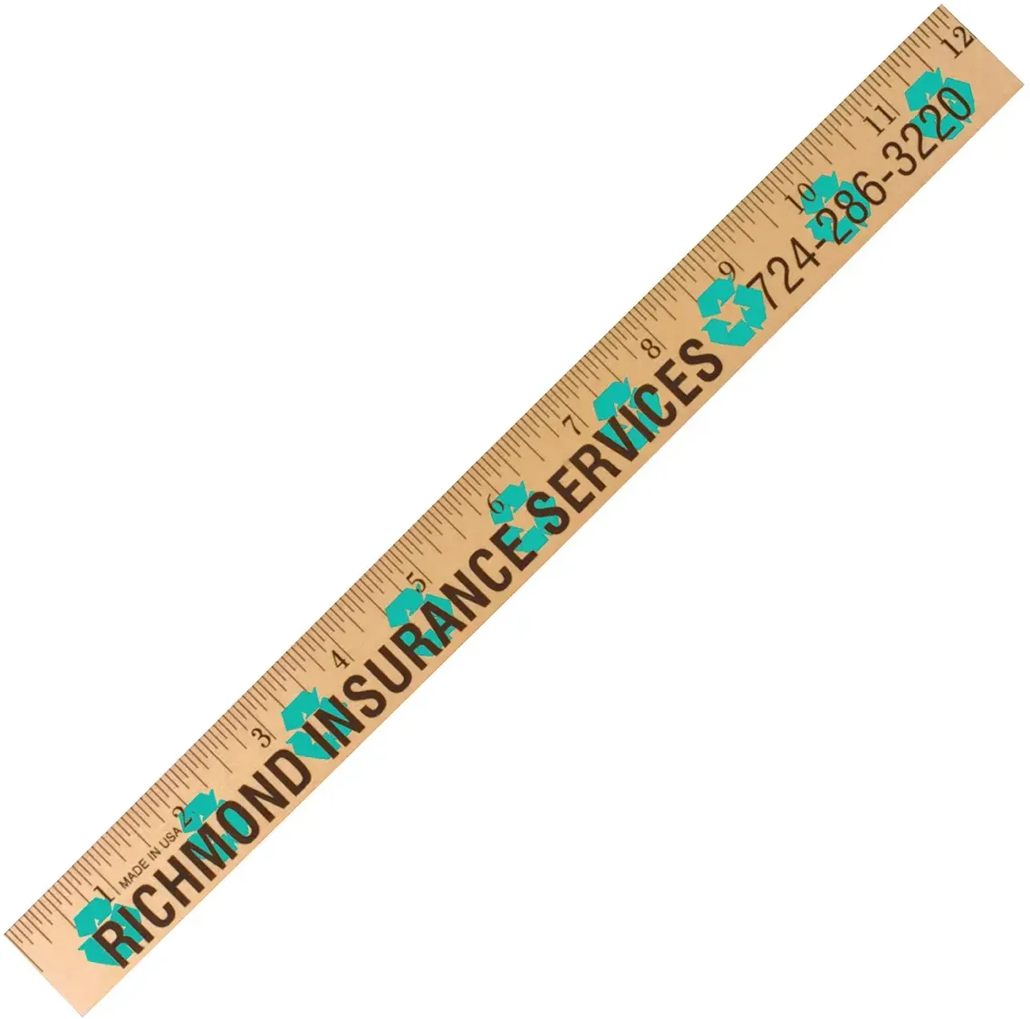 Recycling Background Rulers - Clear Lacquer Finish