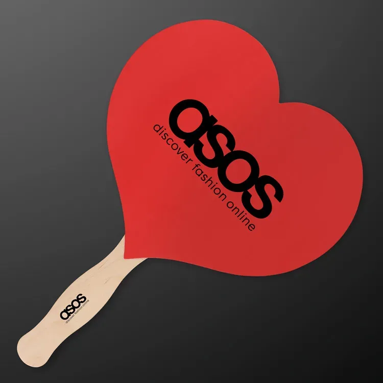 Red Heart Fans, Waving Hand Fan (NON-Light Up)