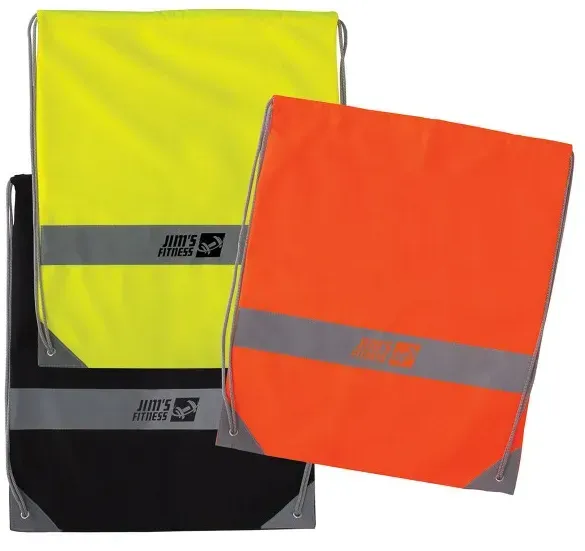 Logo Reflective Drawstring Tote