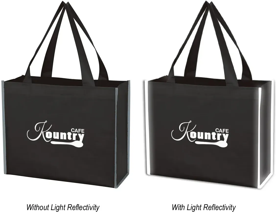 Reflective Shopper Laminated Reflective Non-Woven Shopper Bag