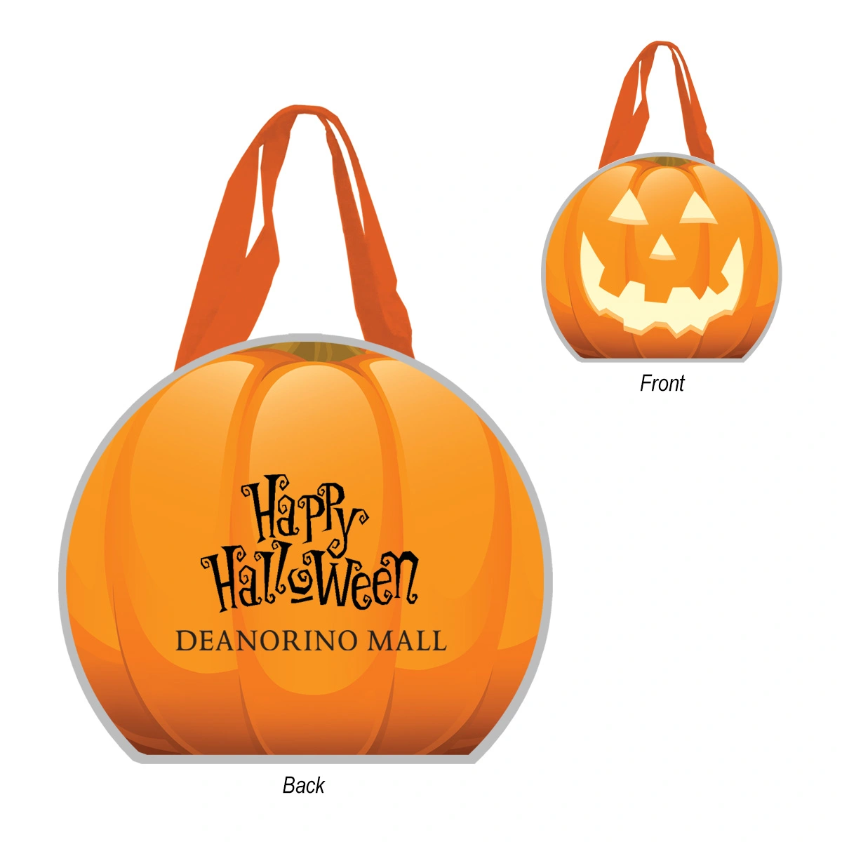 Reflective Shopper Reflective Halloween Pumpkin Non-Woven Tote Bag