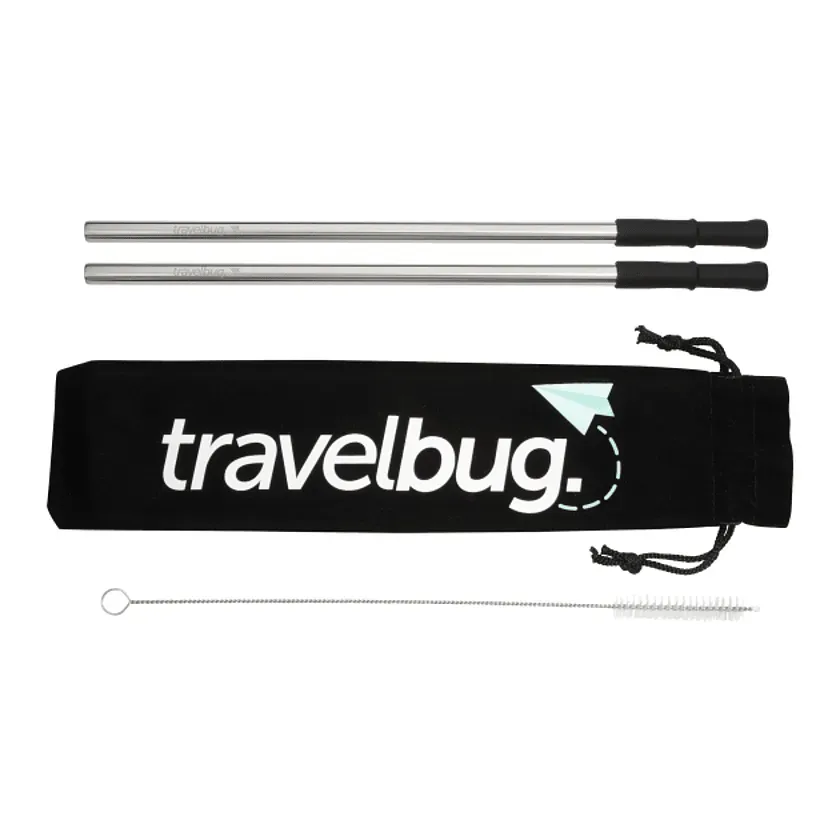 Personalized Stainless Steel Straw Set with Brush