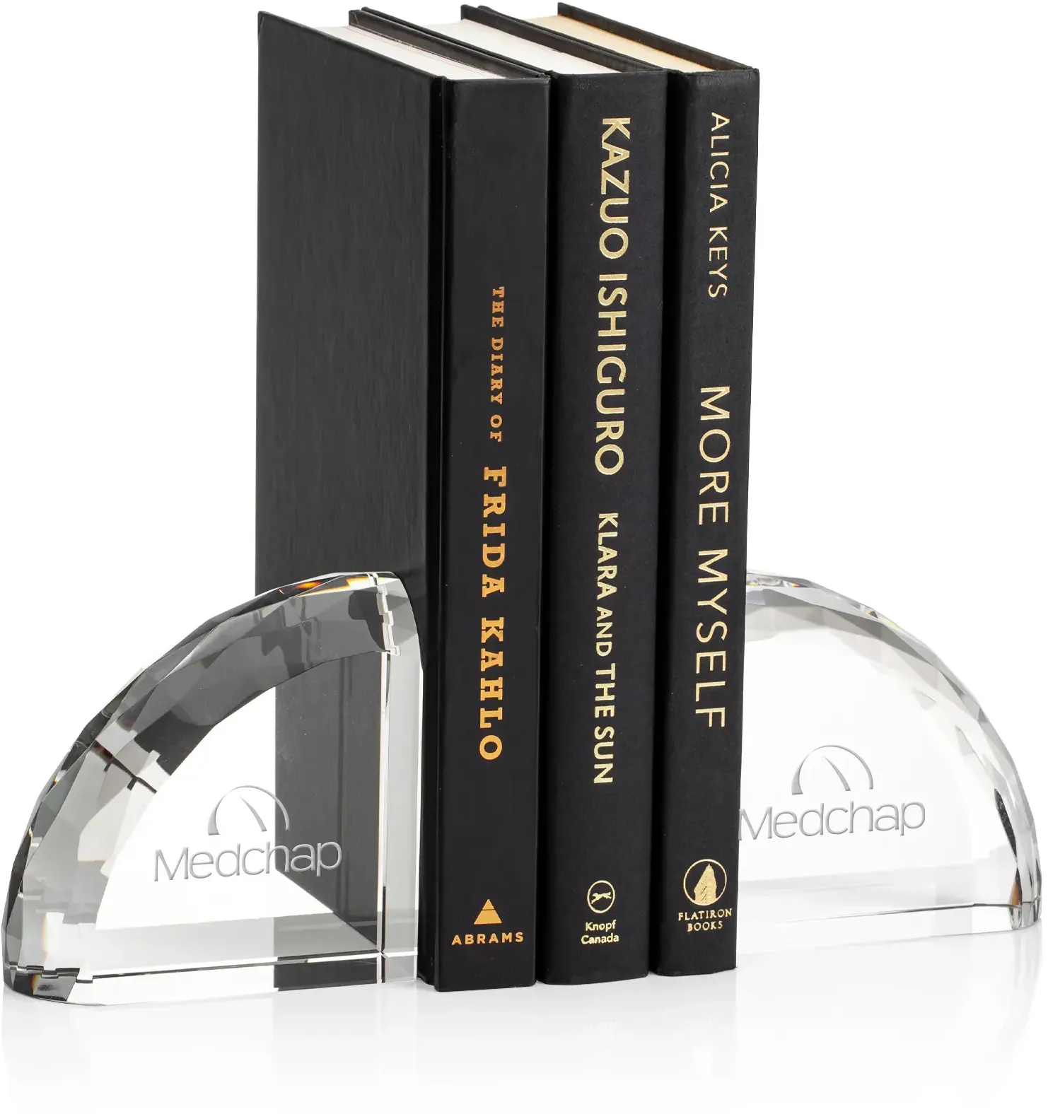 Crystal Arch Bookends - Custom Engraved