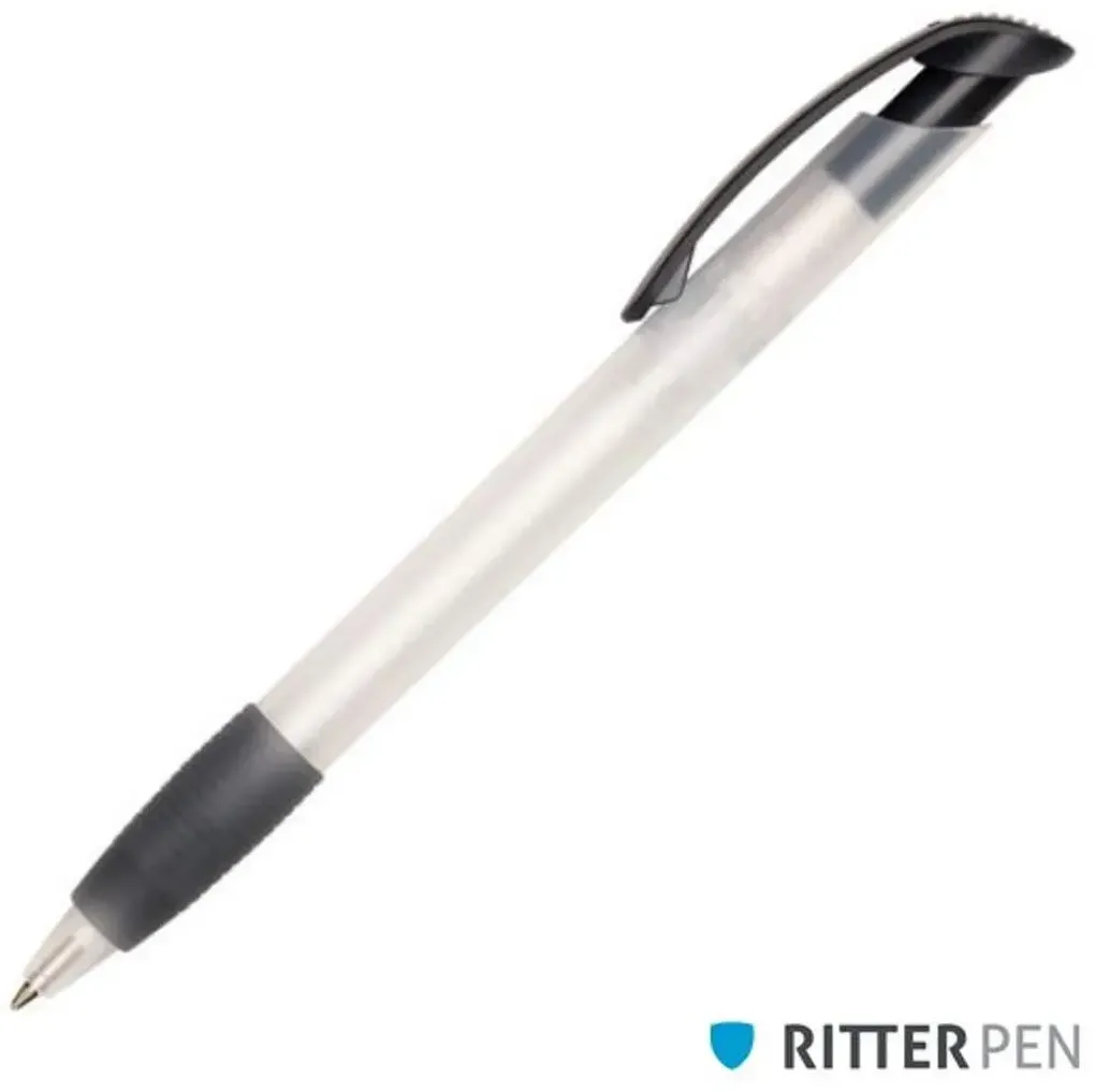 Ritter® Frozen Grip Promotional Pen: Custom Plastic Click Ballpoint