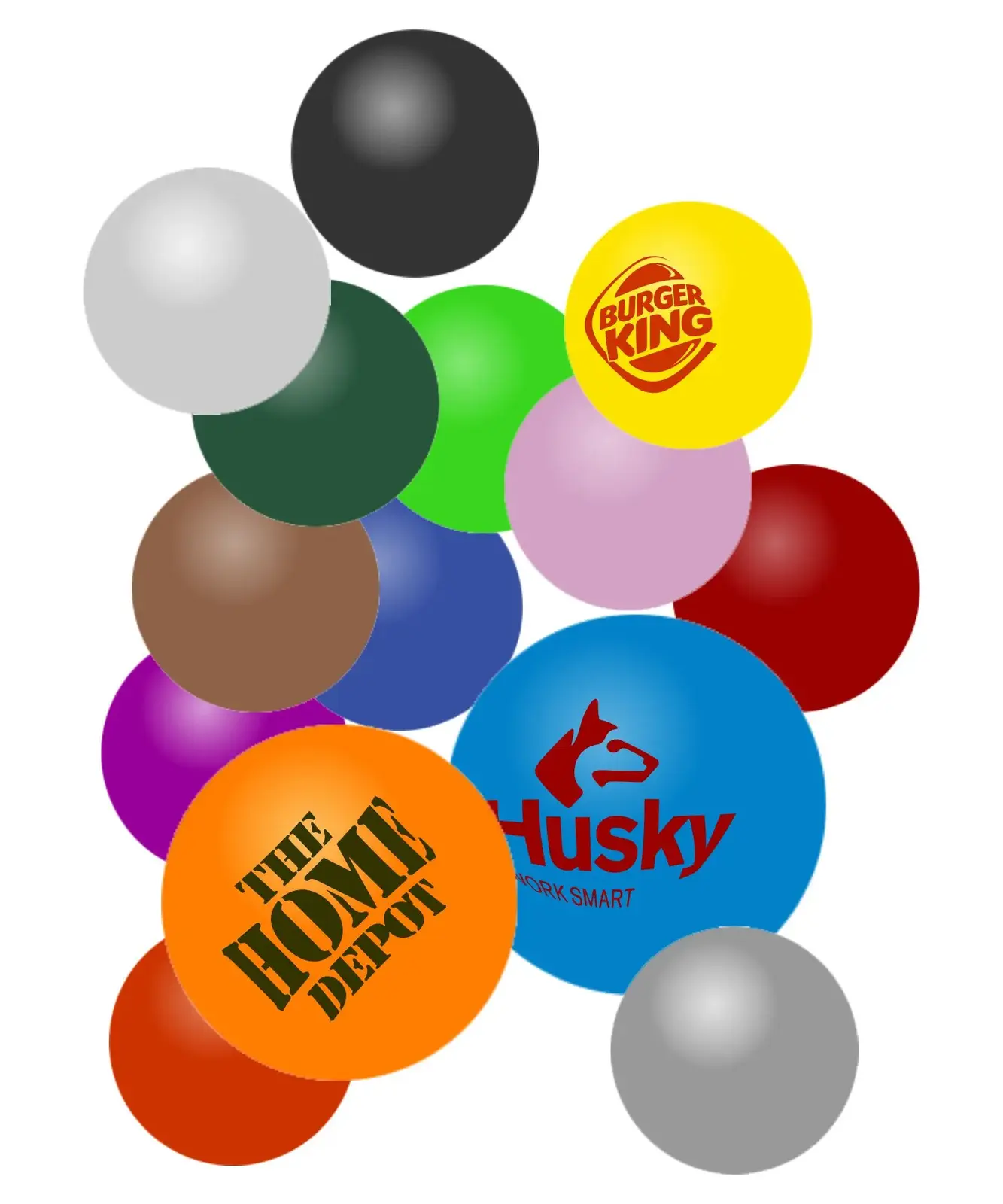 Round 2.75" Foam Stress Reliever Ball - Single Color
