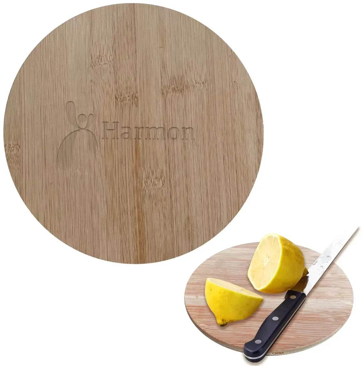 Logo Round Bamboo Cutting Board