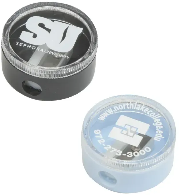 Custom Round Pencil Sharpener with Lid