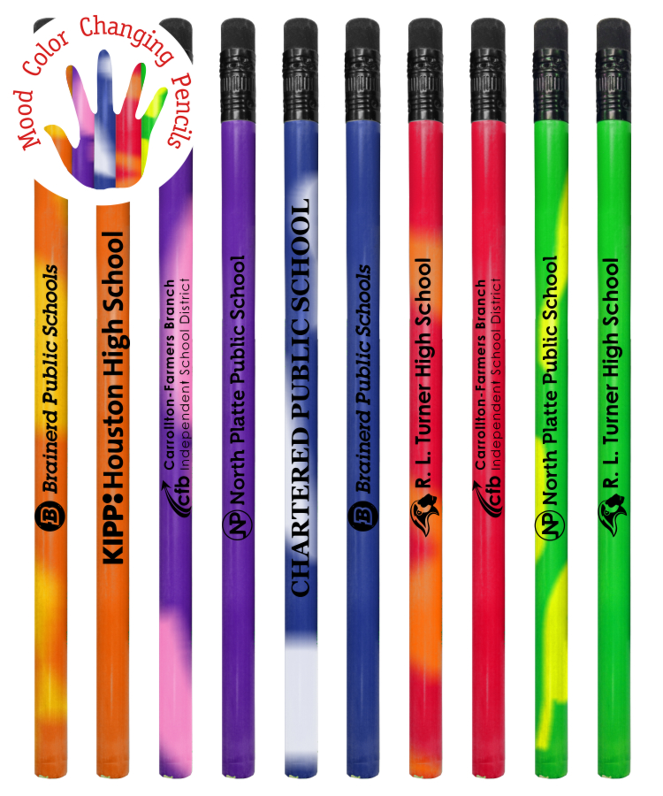 Round Wooded Mood Color Changing Pencil