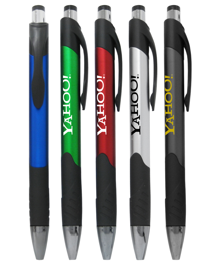 Rubber Grip Clicker Pen