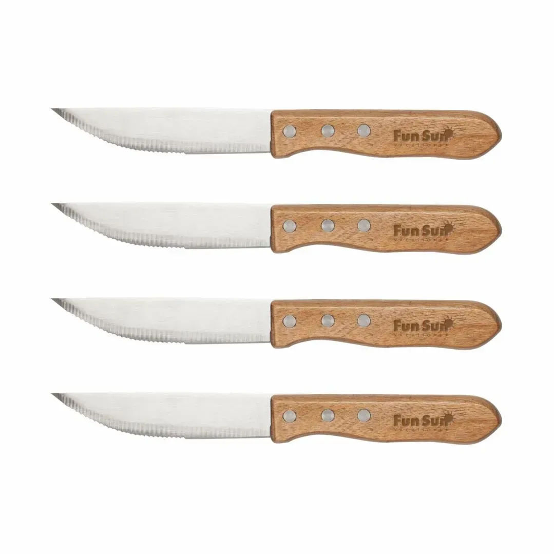 4-Piece Rustler Steak Knife Set - Professional Quality Dining Cutlery