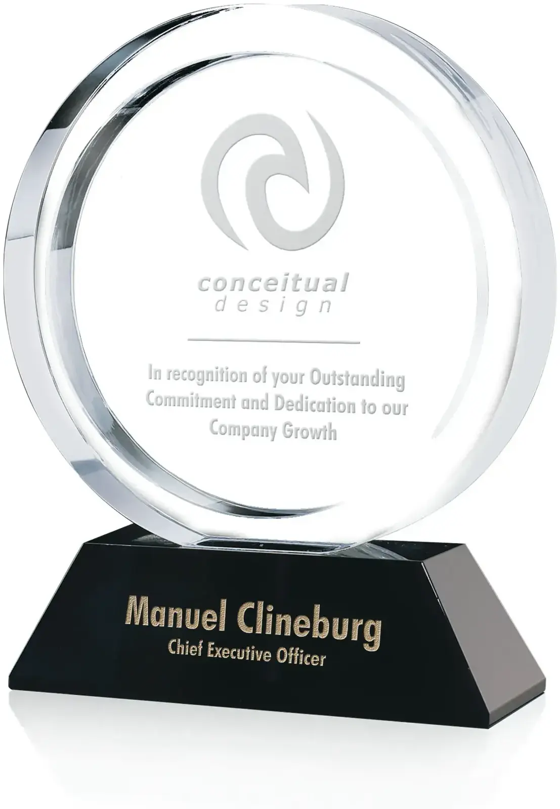 Elegant Customizable Logo Crystal Award