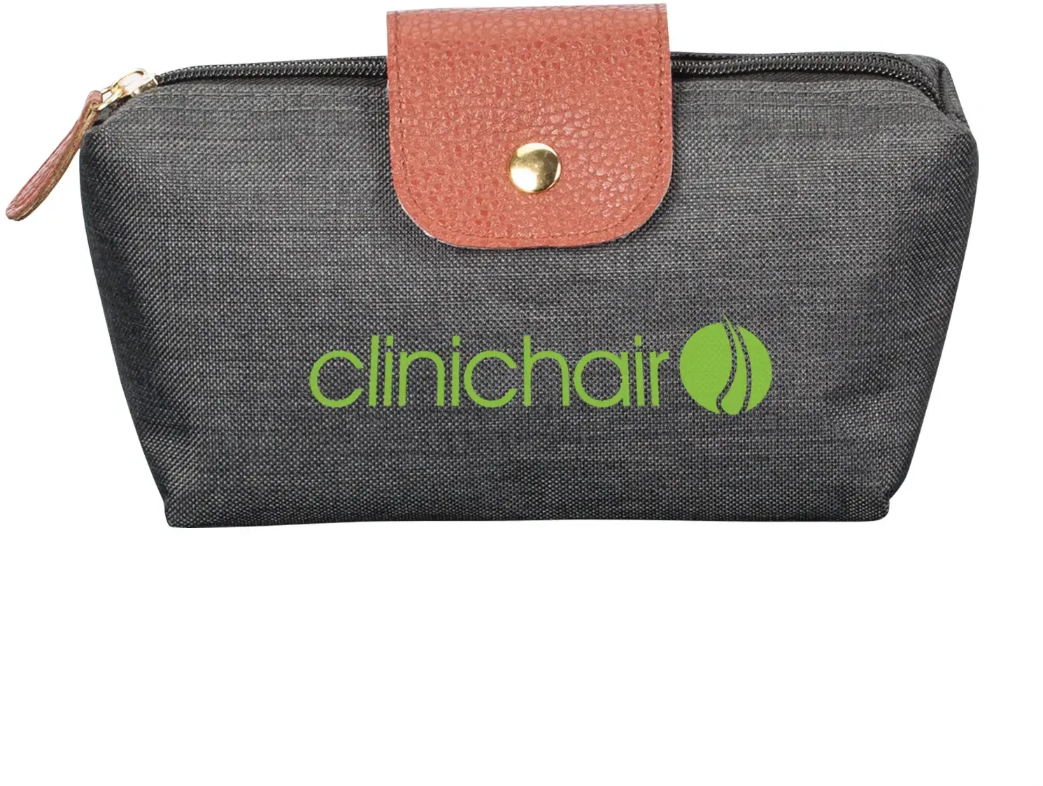 Personalized Travel Toiletry Bag with Leather Accent (8.5" x 4.5")