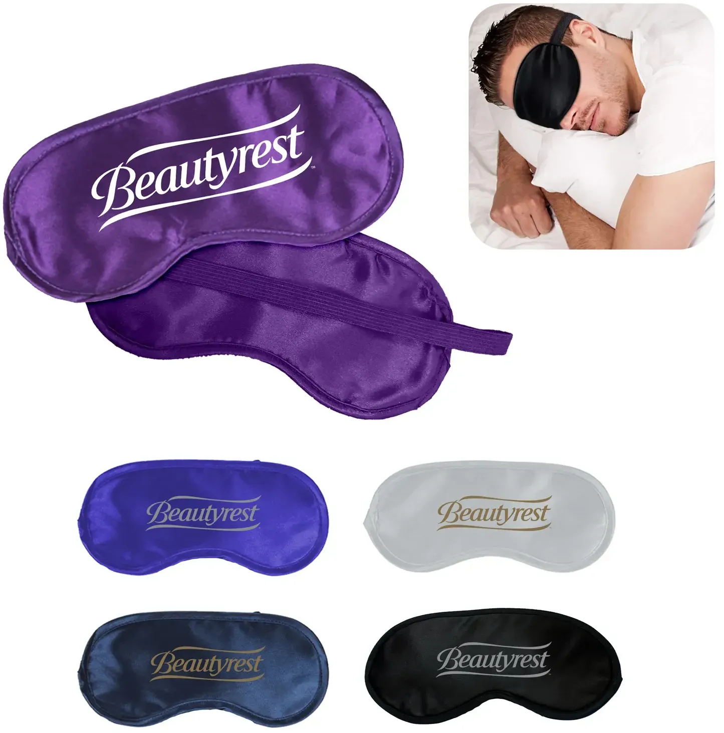 Custom Satin Eye Mask with Logo