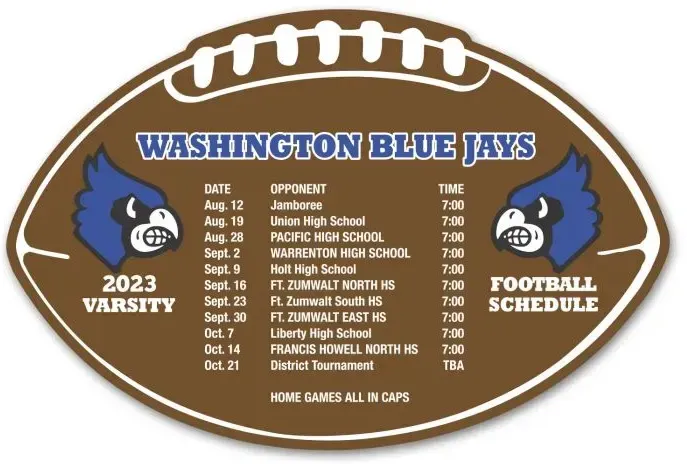 Custom Schedule Football Magnet