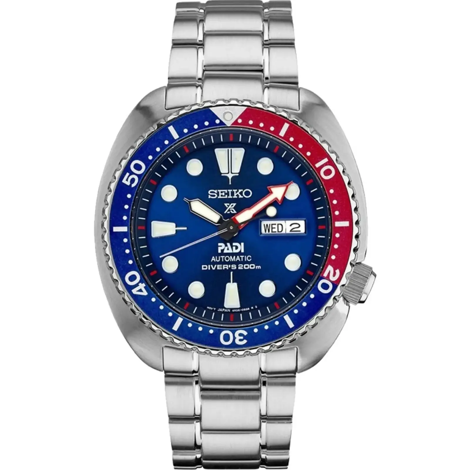 Seiko SRPE99 Men's Automatic Prospex Diver PADI Stainless Steel Bracelet Watch