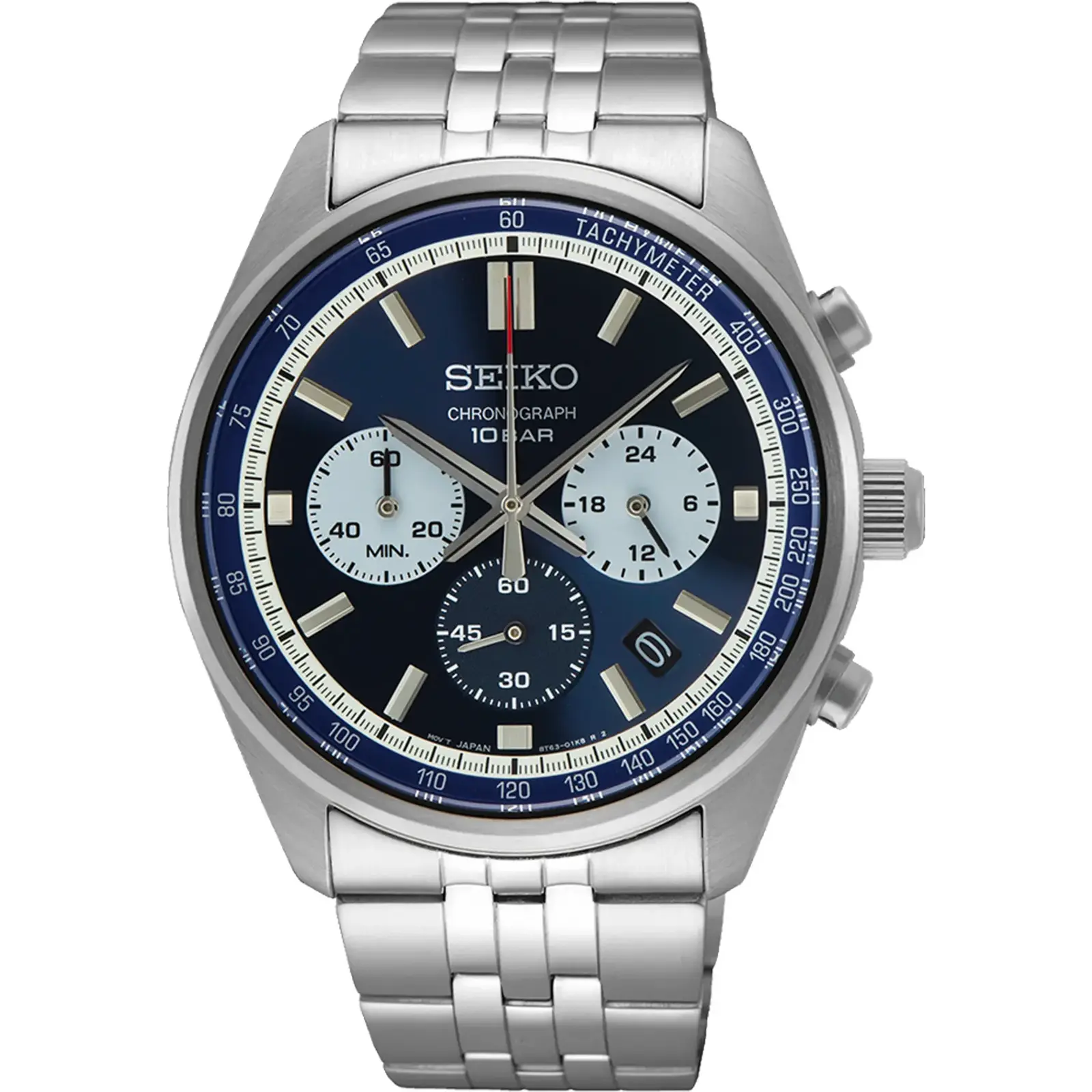 Seiko SSB427 Essentials SS Chronograph Blue Dial