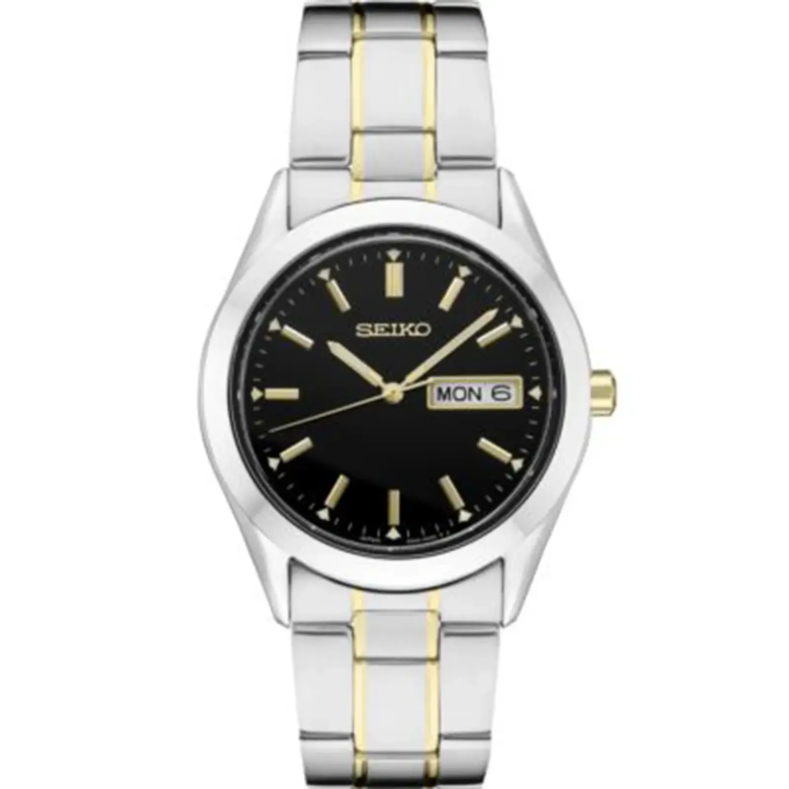 Seiko SUR363 Mens Essential TT Black Dial