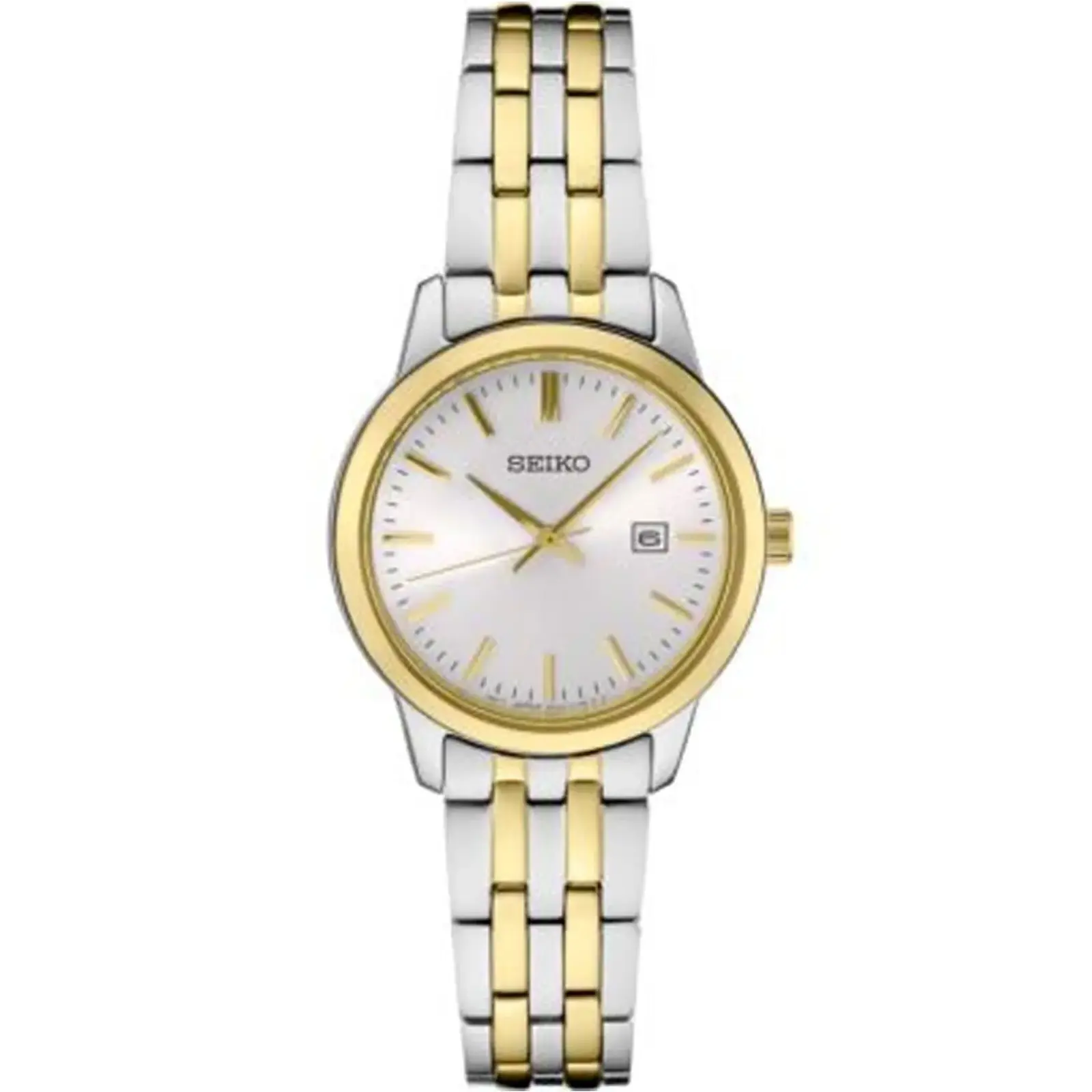 Seiko SUR410 Ladies' Essentials Collection Two-tone, White dial