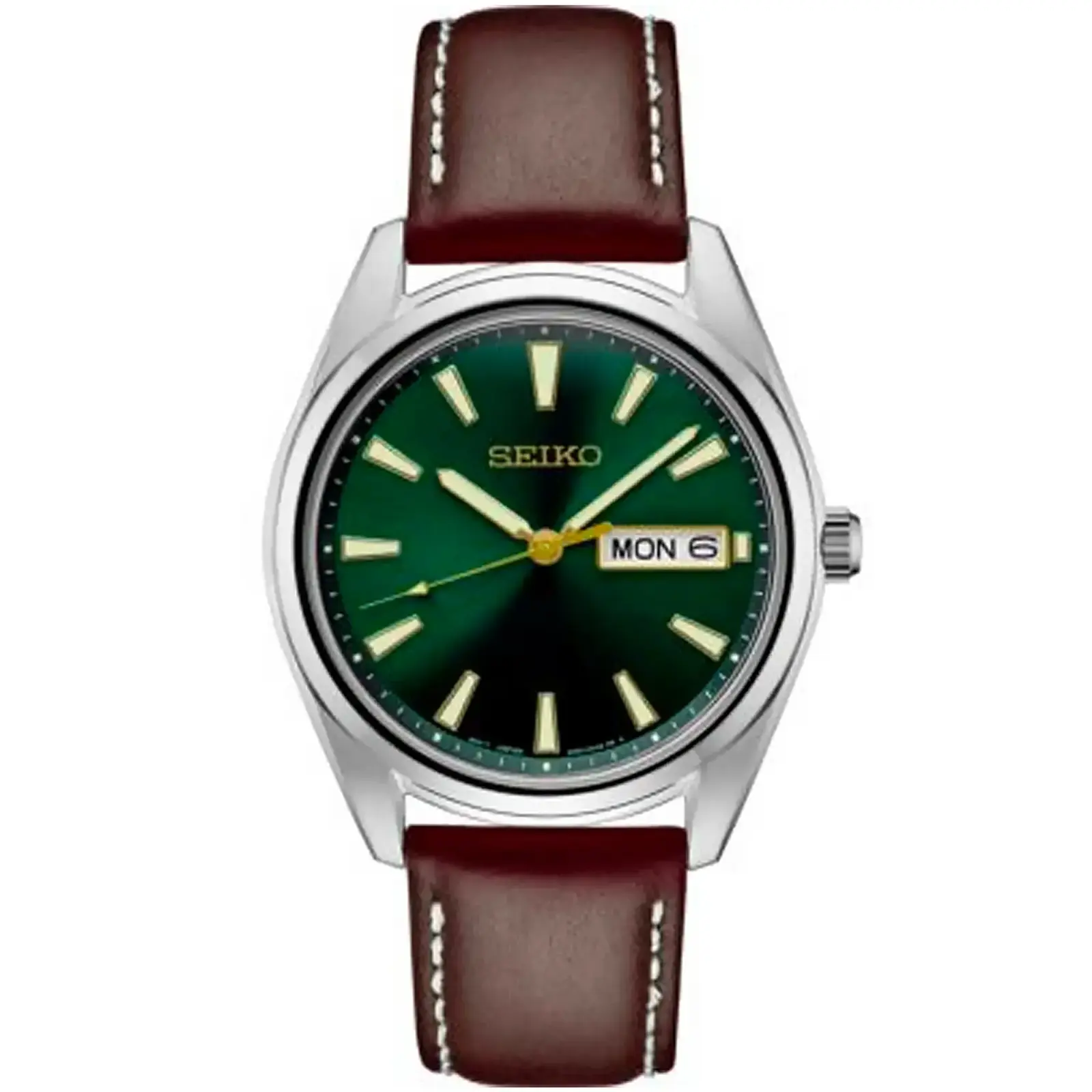 Seiko SUR449 Mens Essential SS Green Dial