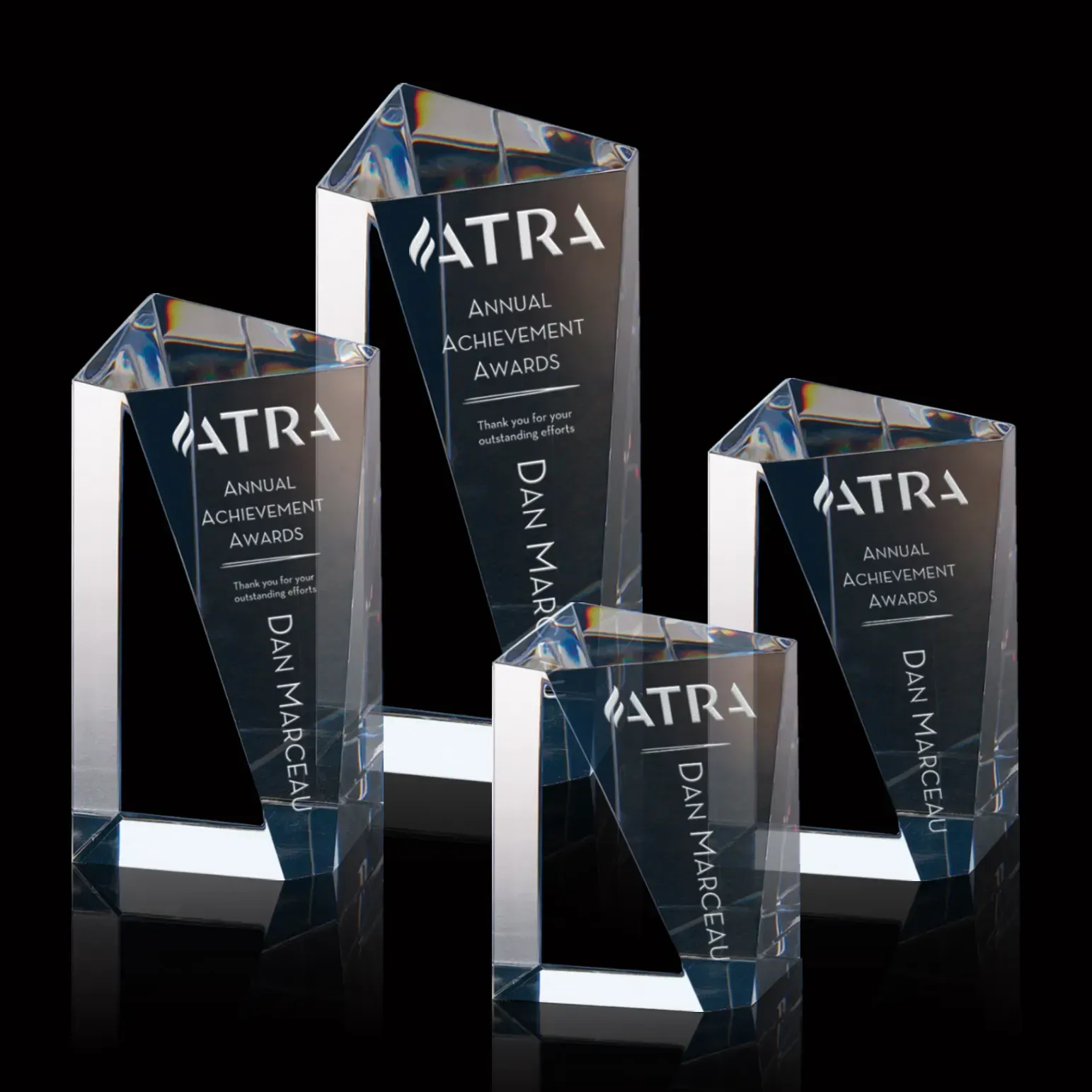 Custom Crystal Recognition Award - Art Display - 5"