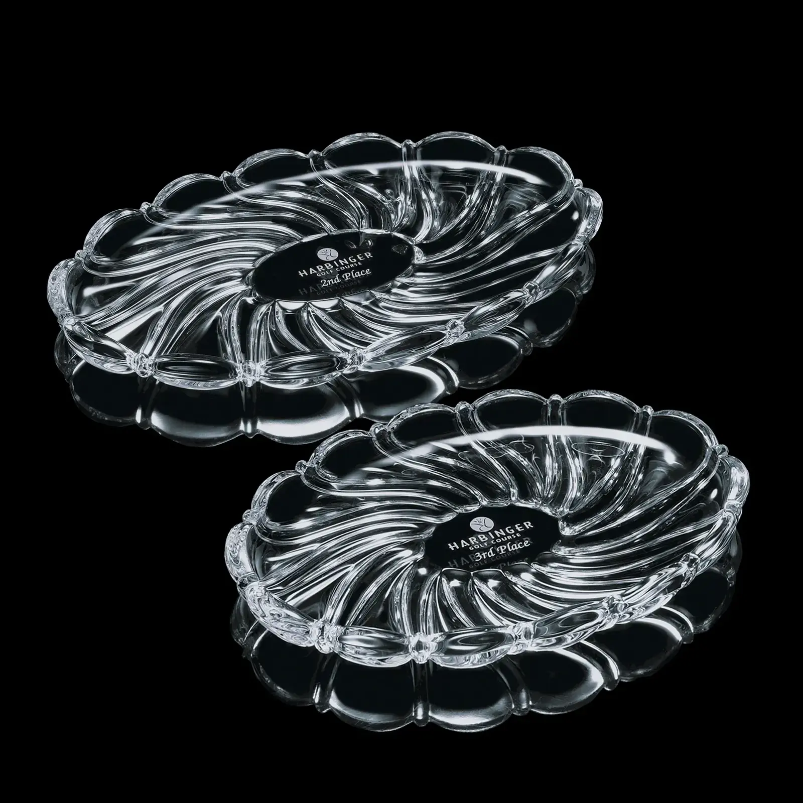 Elegant Custom Engraved Scalloped Platter