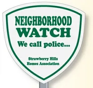 Shield Security Yard Sign-White Reflective