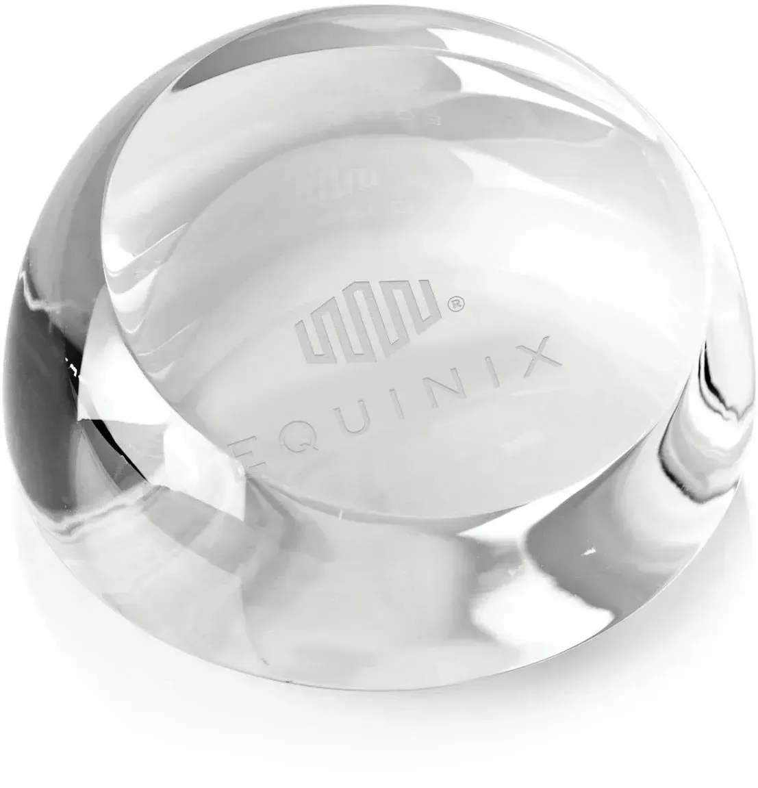 3.5" Round Custom Branded Crystal Paperweight for Corporate Gifts