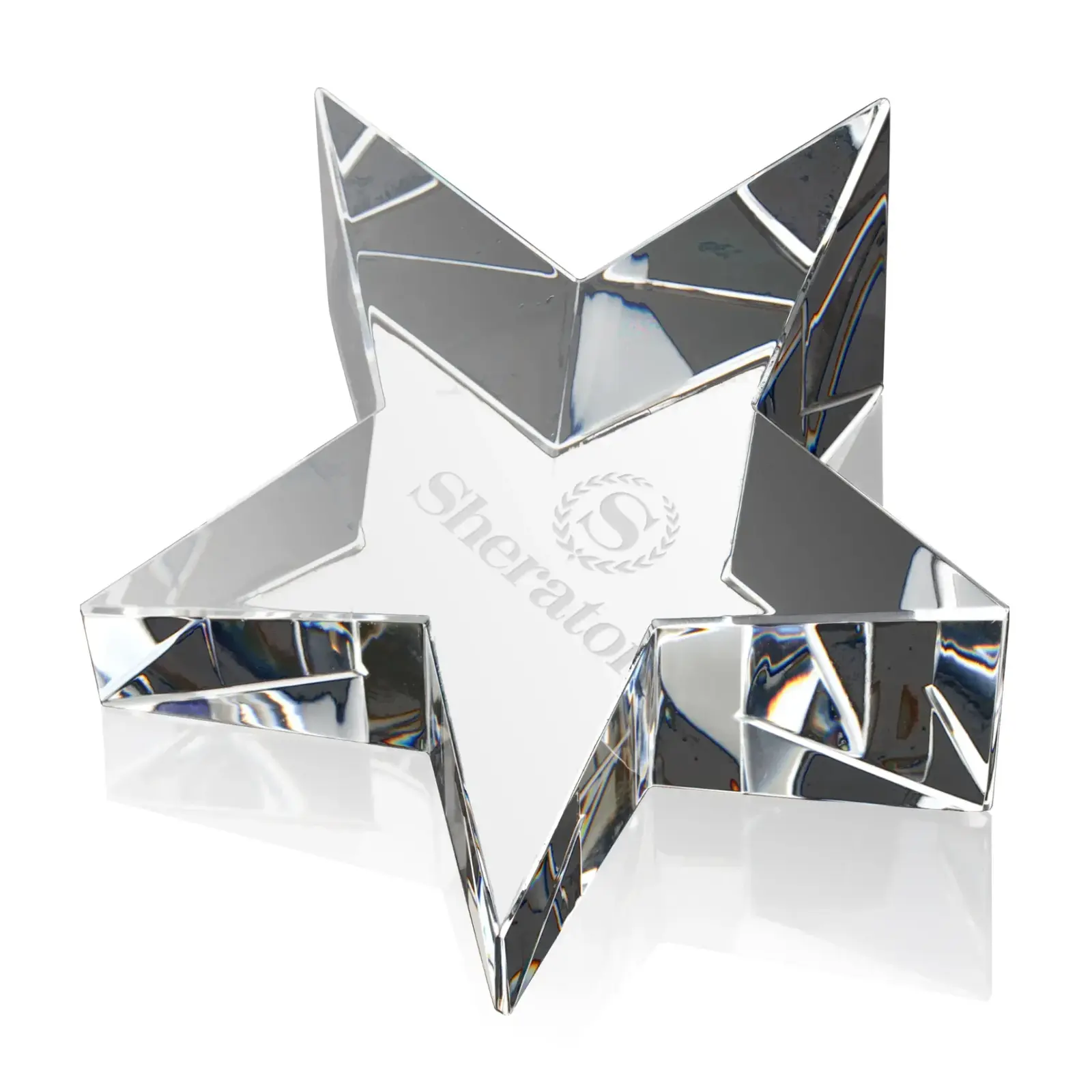 Sparkling Slanted Star Logo Award