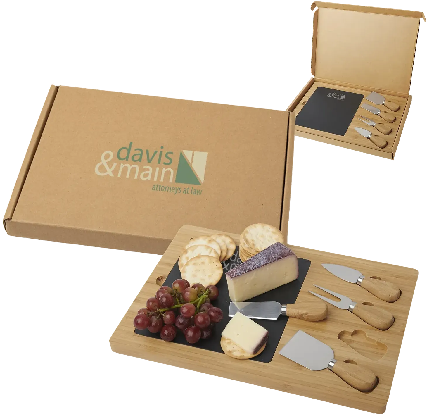 Custom Slate Cheese Board Gift Box Set