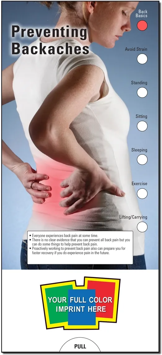 Slide Chart - Preventing Backaches