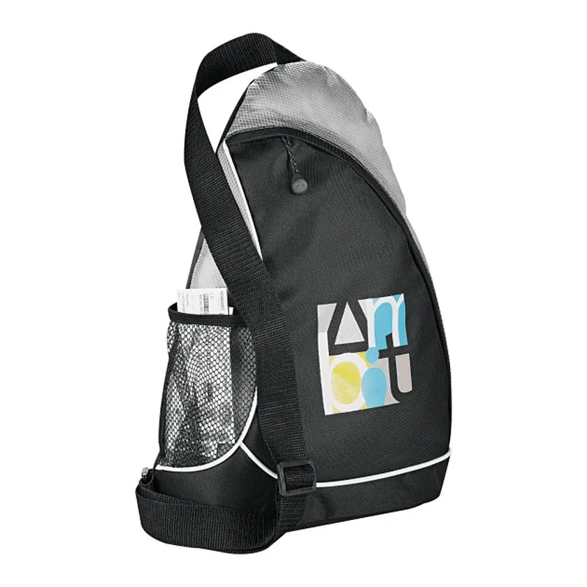 Custom Sling Shot Backpack with Water Bottle Pocket