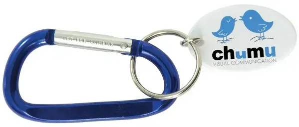 Imprinted Small Carabiner Keytag