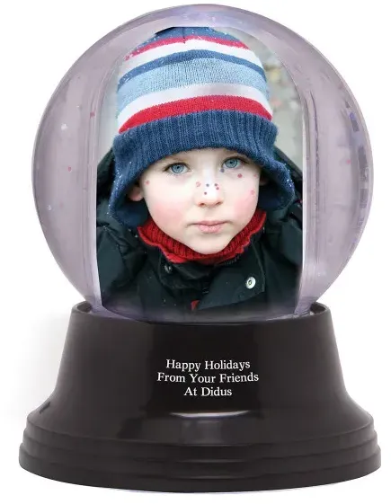 Imprinted Small Light Up Snowglobe