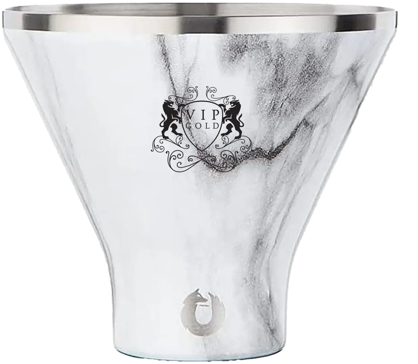 Insulated Snowfox 8oz. Marble Martini Tumbler - Perfect Promotion or Corporate Gift Item